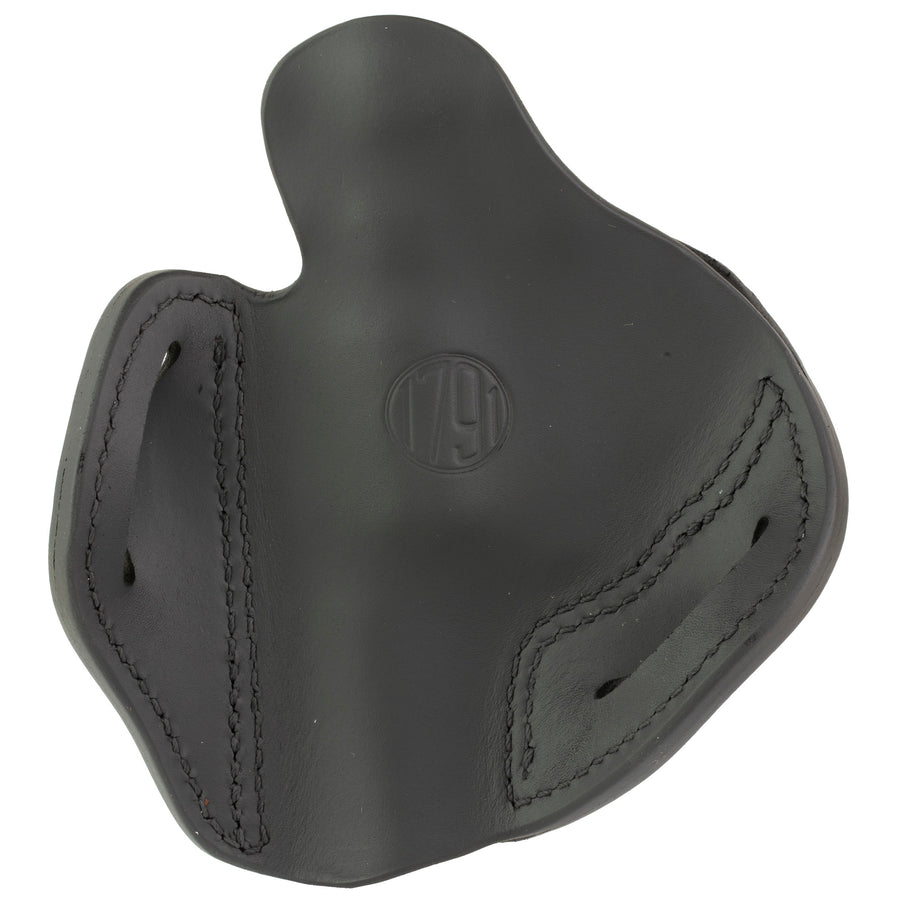 1791 Gunleather RVH4.3 Revolver Holster for Right Hand, Outside Waistband, Stealth Black