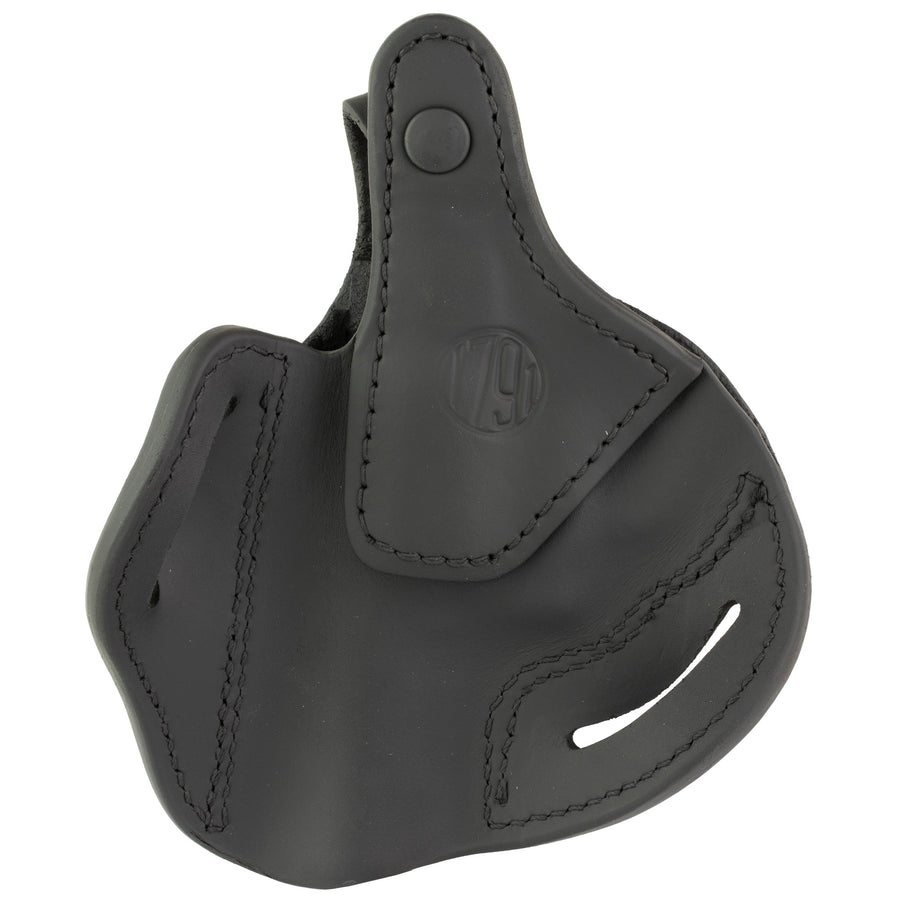 1791 Gunleather Revolver Thumb Break Belt Holster for Right Hand - Size 4.3, Stealth Black