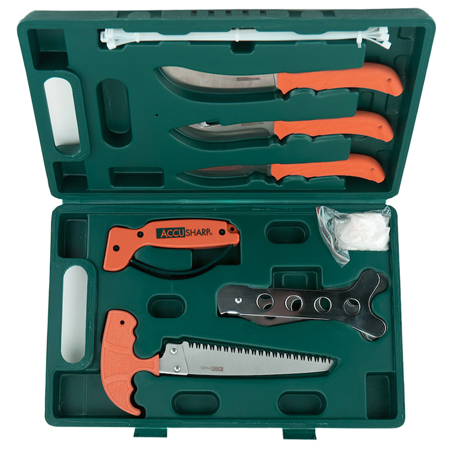 AccuSharp Game Processing Kit with Fixed Blade Knives and Carry Case