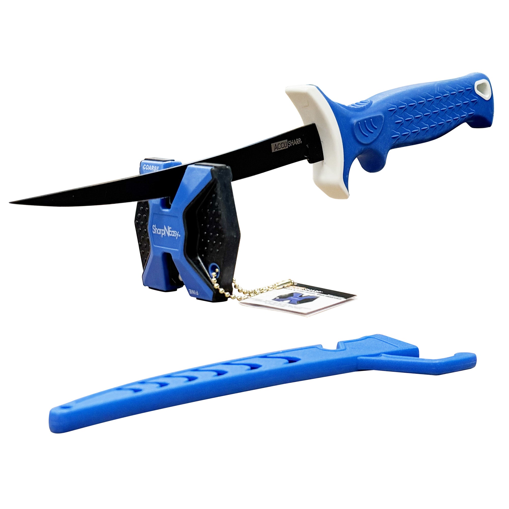 AccuSharp Fillet Knife and Sharpener - 6.5 inch Titanium-Coated Steel Blade for Precise Fish Filleting