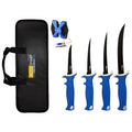 AccuSharp Fillet Knife 6-Piece Set with Sharpening System - Titanium-Coated Stainless Steel Blades and Non-Slip Handles