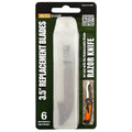 AccuSharp Razor Knife Replacement Blades – 3.5 Inch, 6-Pack, Steel, Plain Edge