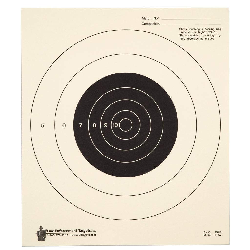 Action Target Bulls-Eye Target Paper – 100-Pack for Shooting Practice and Training