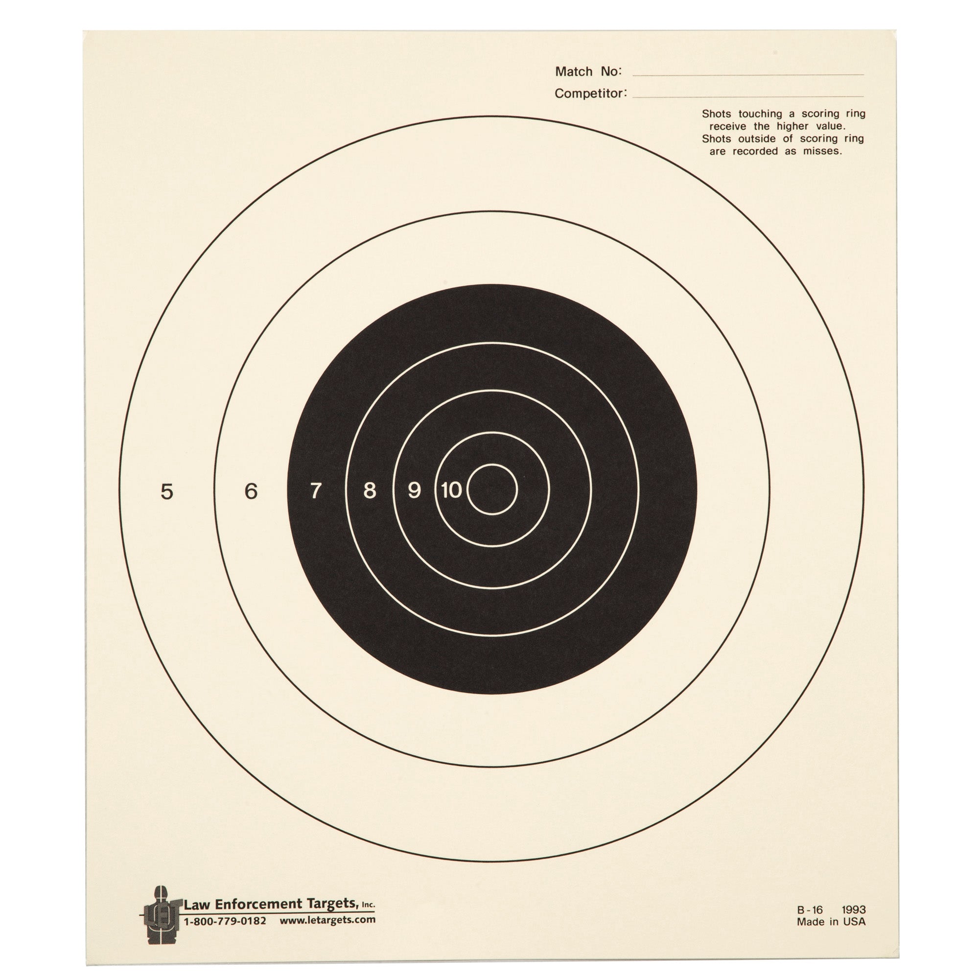 Action Target Bulls-Eye Target Paper – 100-Pack for Shooting Practice and Training