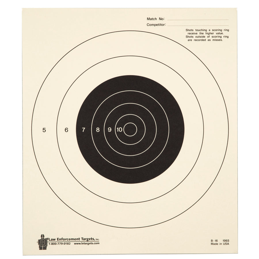 Action Target Bulls-Eye Target Paper – 100-Pack for Shooting Practice and Training