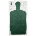 Action Target B-27S Green Standard Target - Pack of 100 for Shooting & Training
