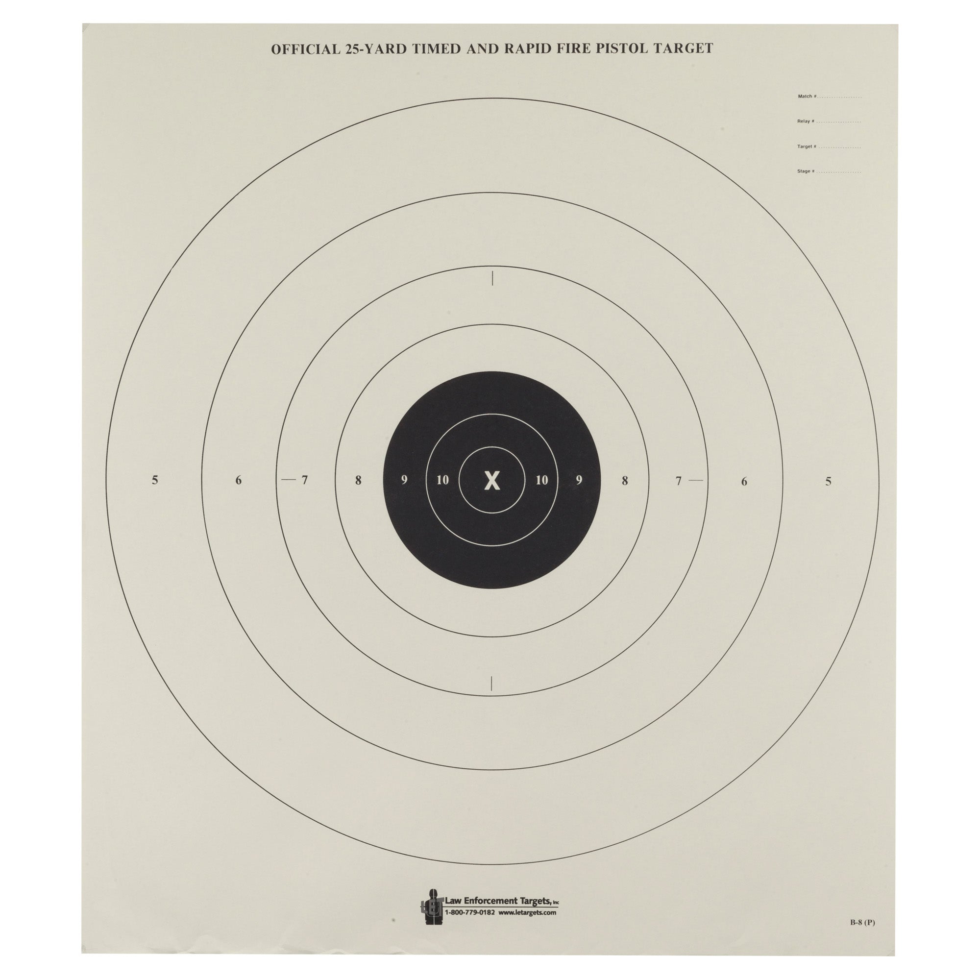 Action Target Timed and Rapid Fire Bullseye Paper Targets - 100 Pack