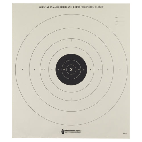 Action Target Timed and Rapid Fire Bullseye Paper Targets - 100 Pack