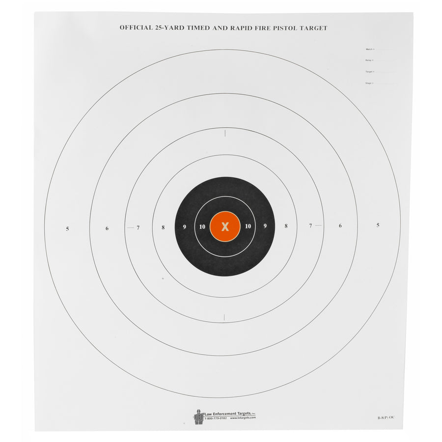 Action Target Timed and Rapid Fire Shooting Target - 100 Pack, B-8(P)OC-100