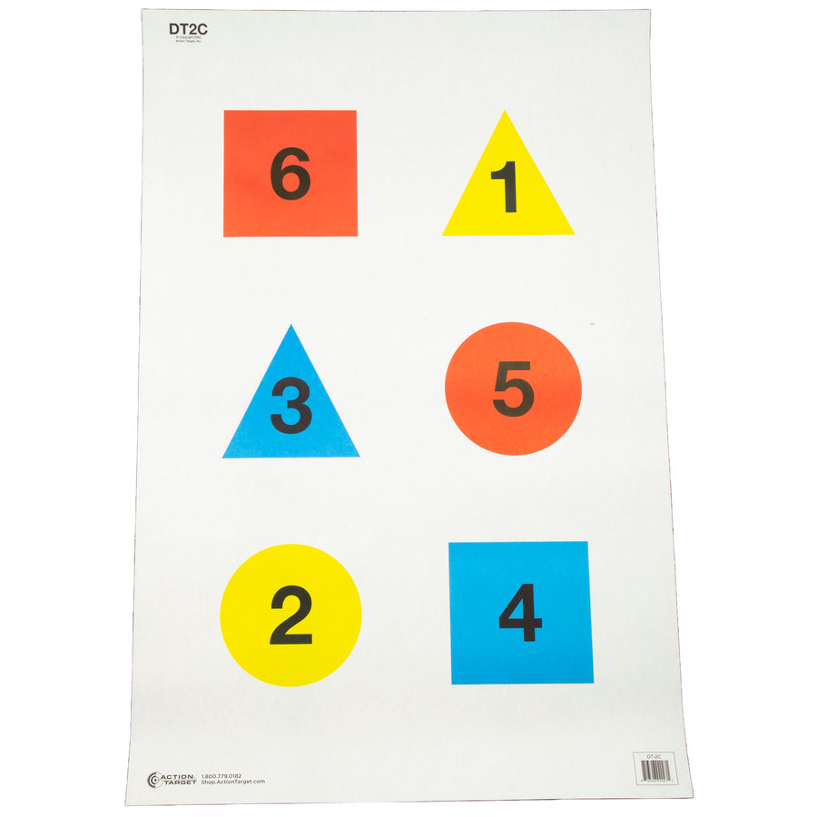 Action Target Discretionary Command Training Target (Model DT-2C-100) – 100 Pack for Professional and Recreational Shooting