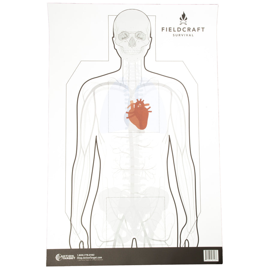 Action Target Fieldcraft Survival Double Sided Training Target - 100 Pack