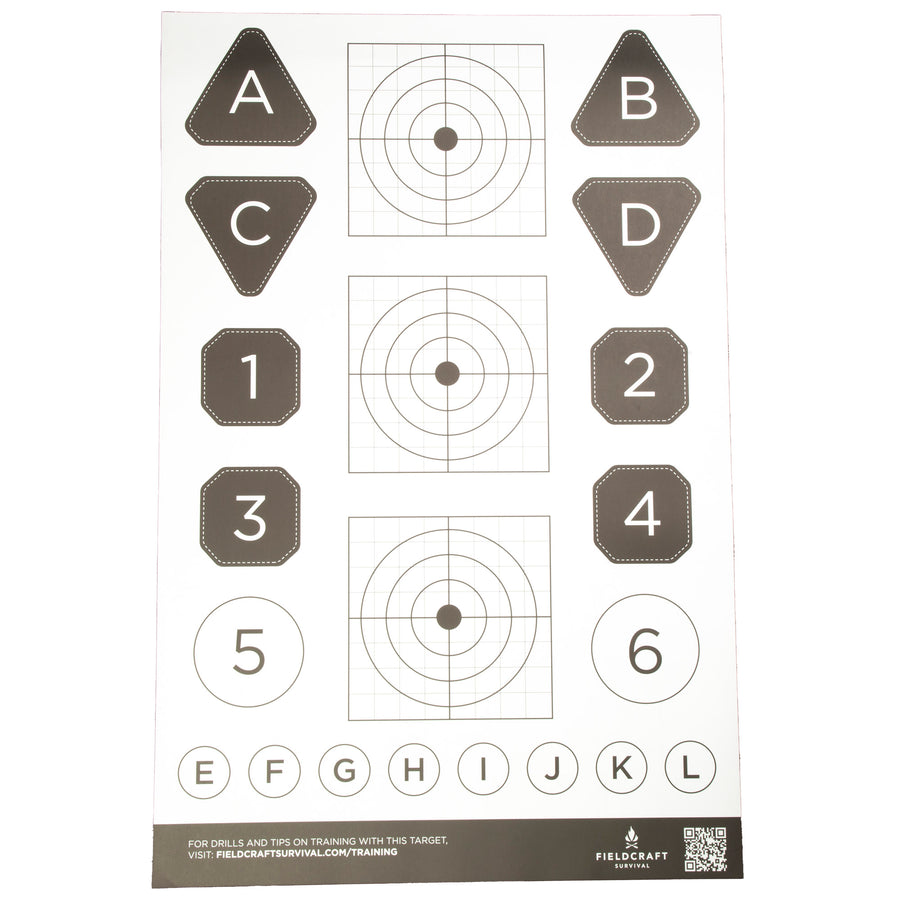 Action Target Fieldcraft Survival Double Sided Training Target - 100 Pack