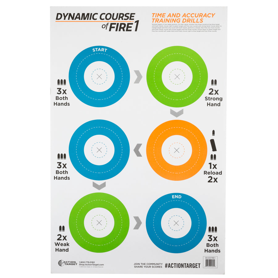 Action Target Game Series Dynamic 100-Pack Target for Shooting and Training