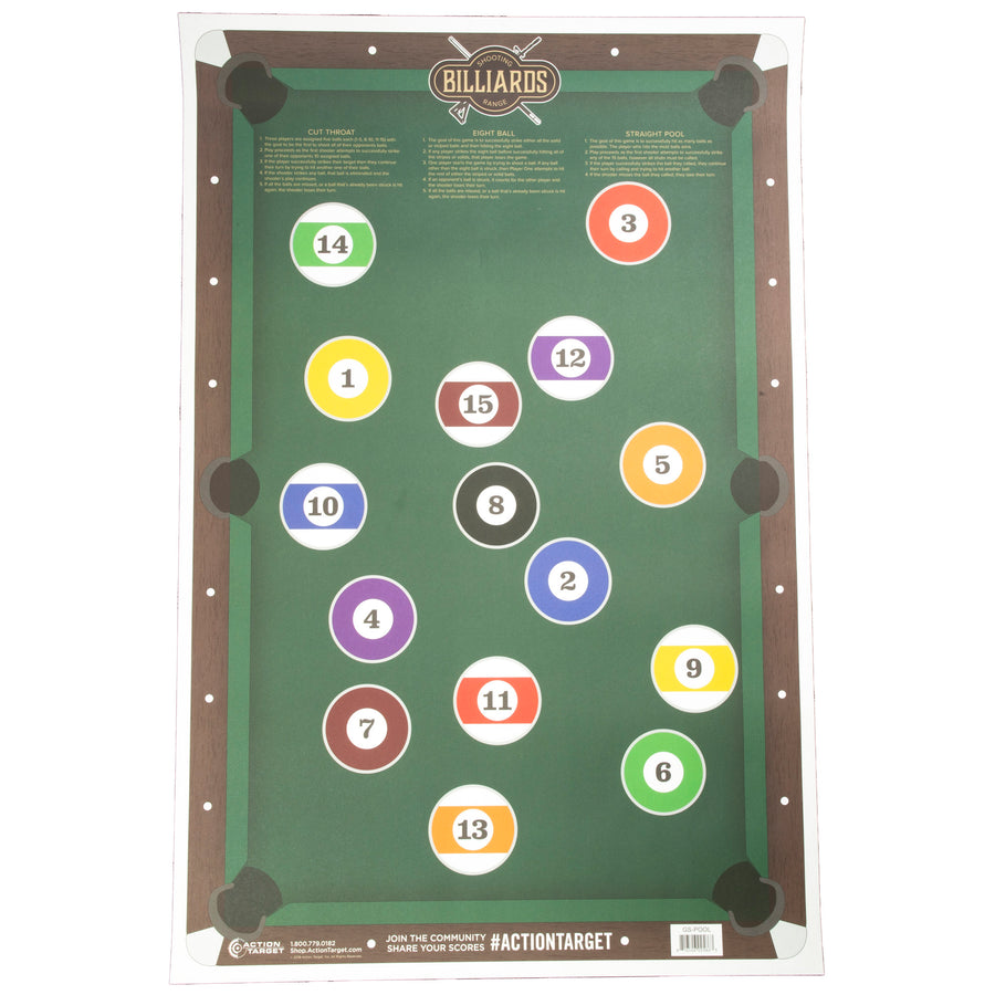 Action Target GS-POOL-100 Billiards Target for Shooting Range Training
