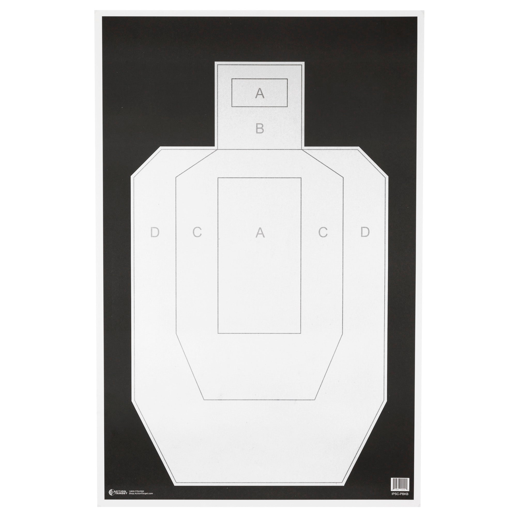 Action Target IPSC PBKB Paper Target 100-Pack for Shooting Practice and Training