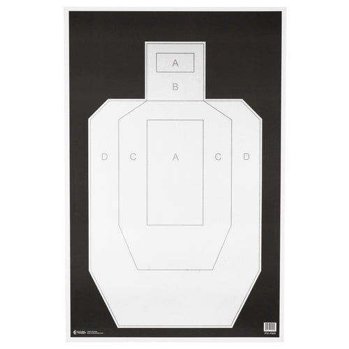 Action Target IPSC PBKB Paper Target 100-Pack for Shooting Practice and Training