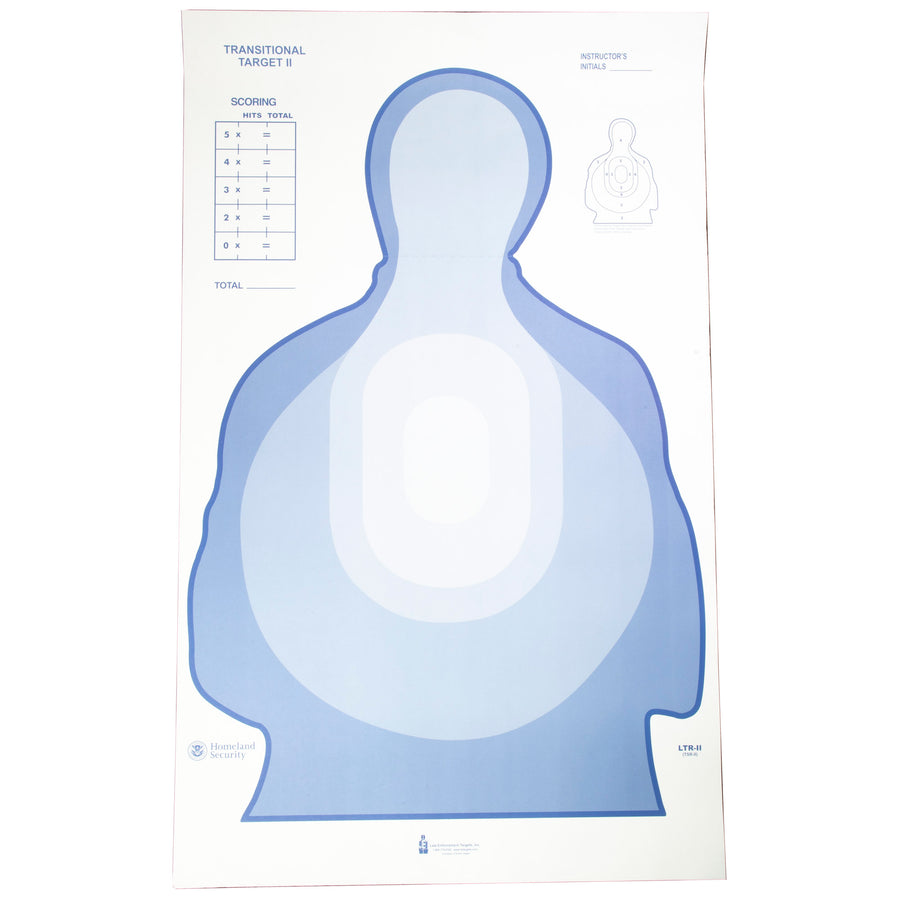 Action Target US Dept. of the Treasury Transitional Target II in Blue - Pack of 100