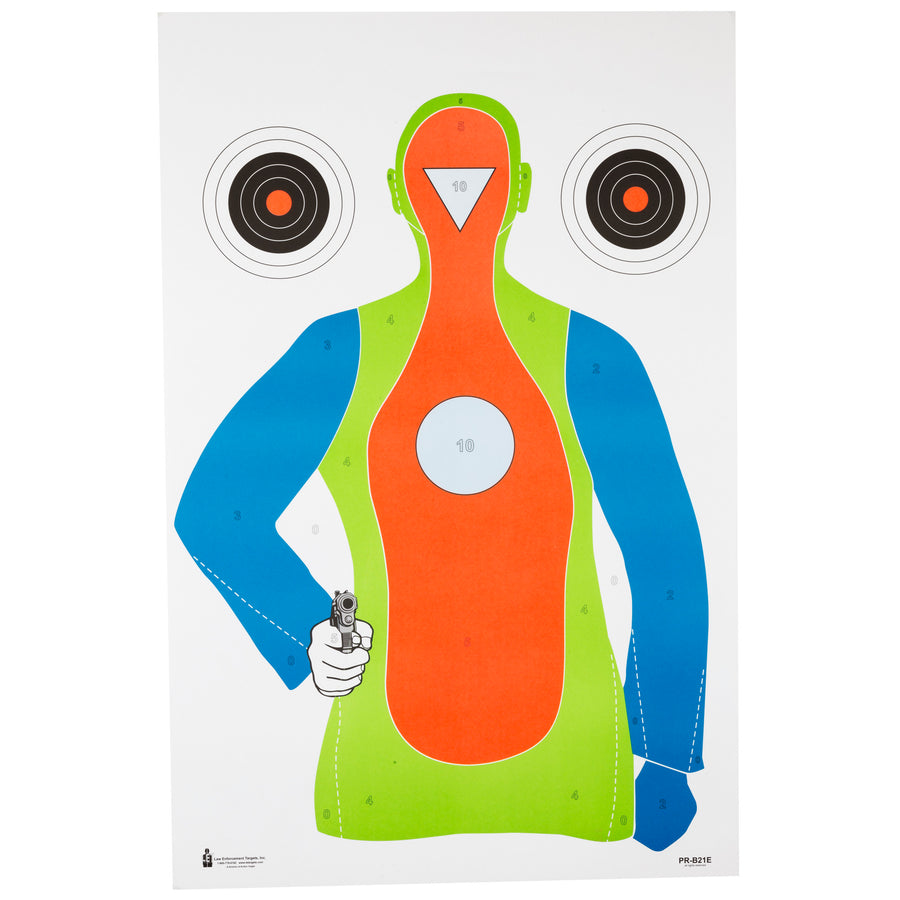 Action Target High Visibility Flor B 21E 100-pack for Law Enforcement and Shooting Ranges