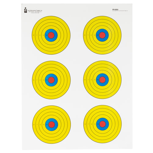 Action Target High Visibility Bright 6 Bullseye Shooting Targets (100 Pack)