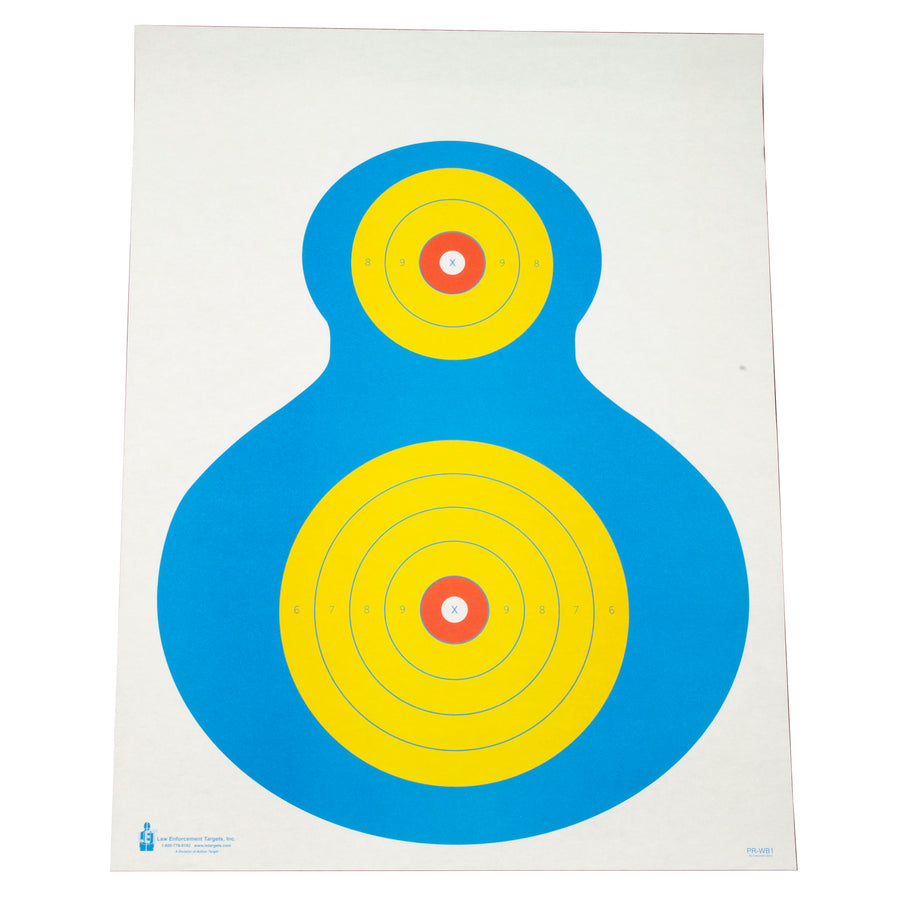 Action Target High Visibility Fluorescent Silhouette Targets - 100 Pack