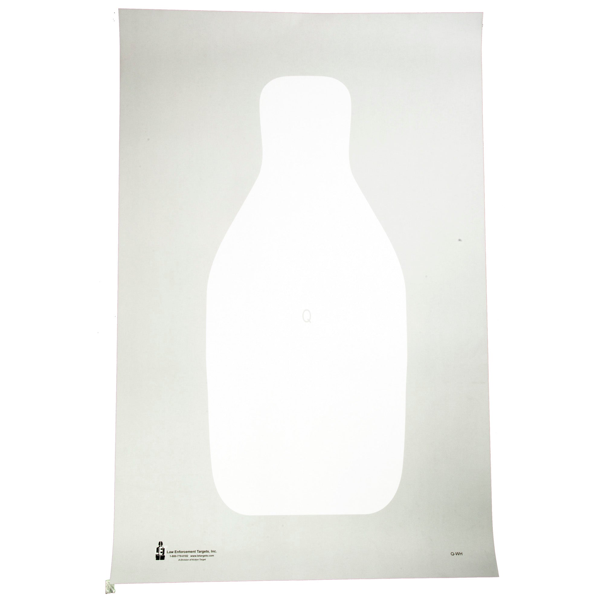 Action Target Standard FBI/DEA Q Target - White, 100 Pack