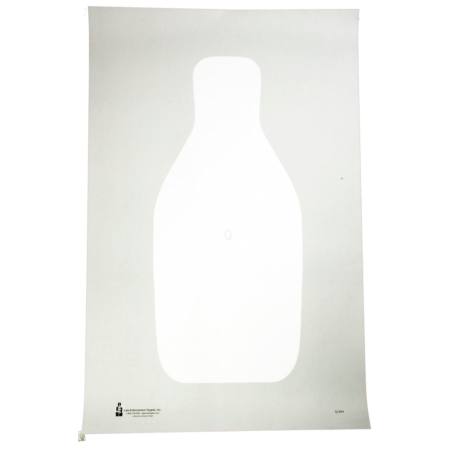 Action Target Standard FBI/DEA Q Target - White, 100 Pack