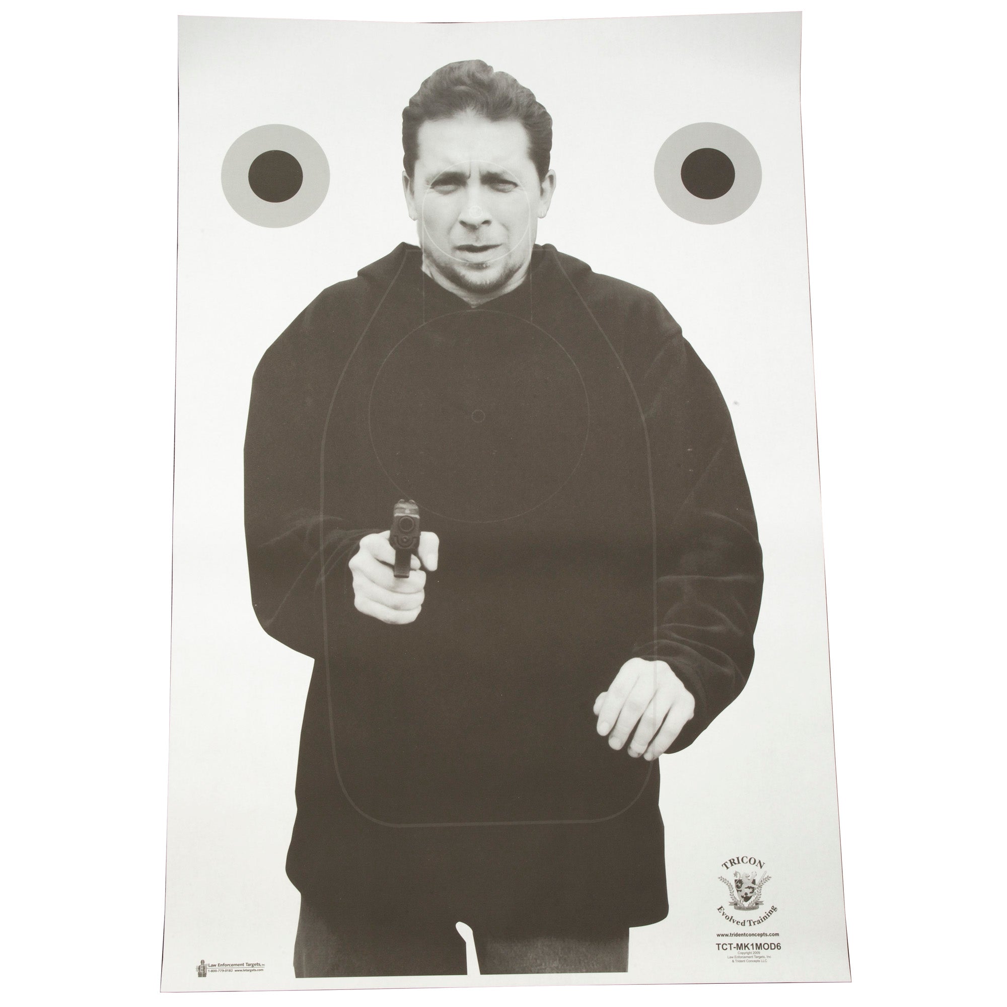 Action Target Tridents Concepts Tactical Target (Version 6) – Vital Impact Black, 100-Pack