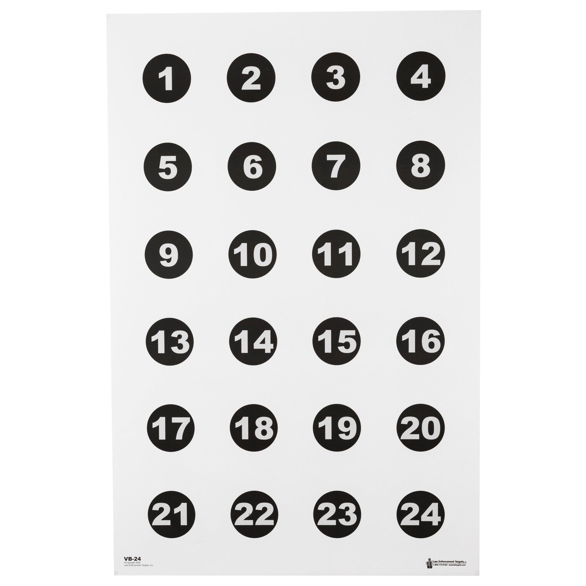 Action Target Command Training 24-Inch Circular Shooting Targets, Pack of 100