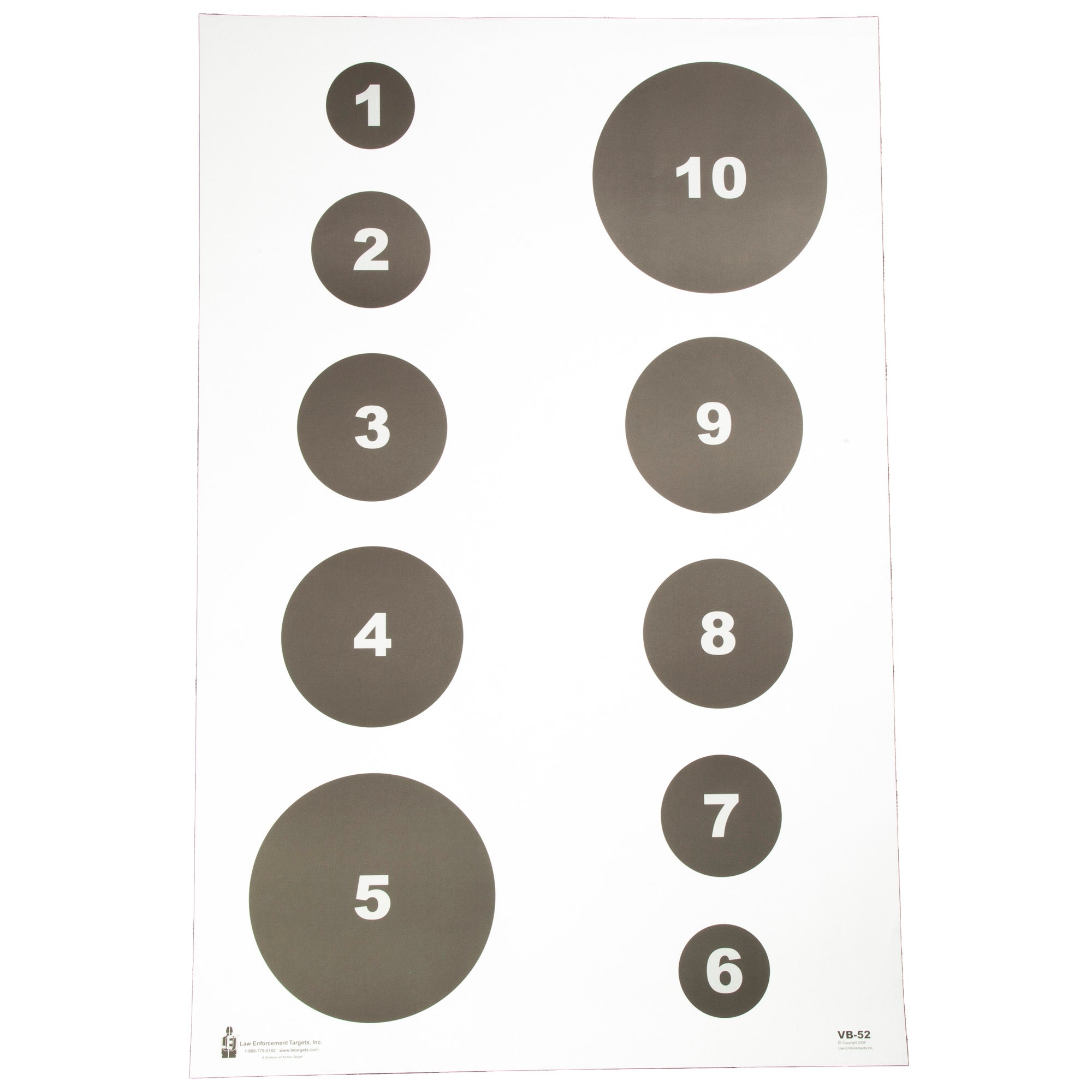 Action Target Military Varied Circle Command Target - 100 Pack for Shooting Range Training