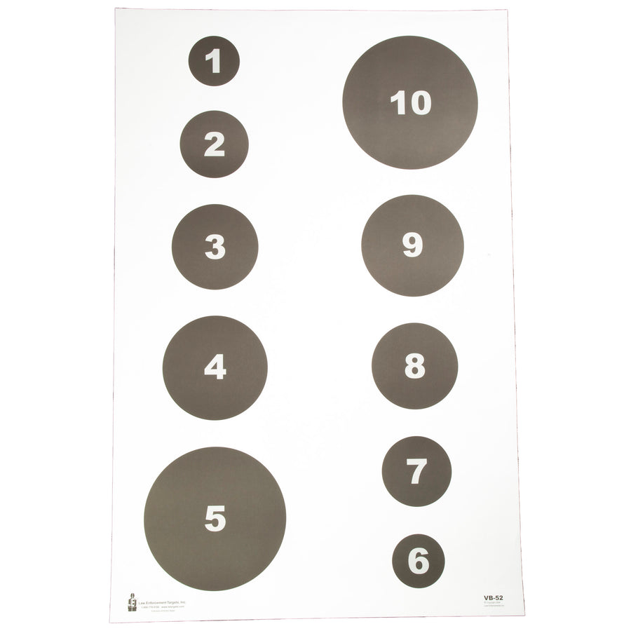 Action Target Military Varied Circle Command Target - 100 Pack for Shooting Range Training