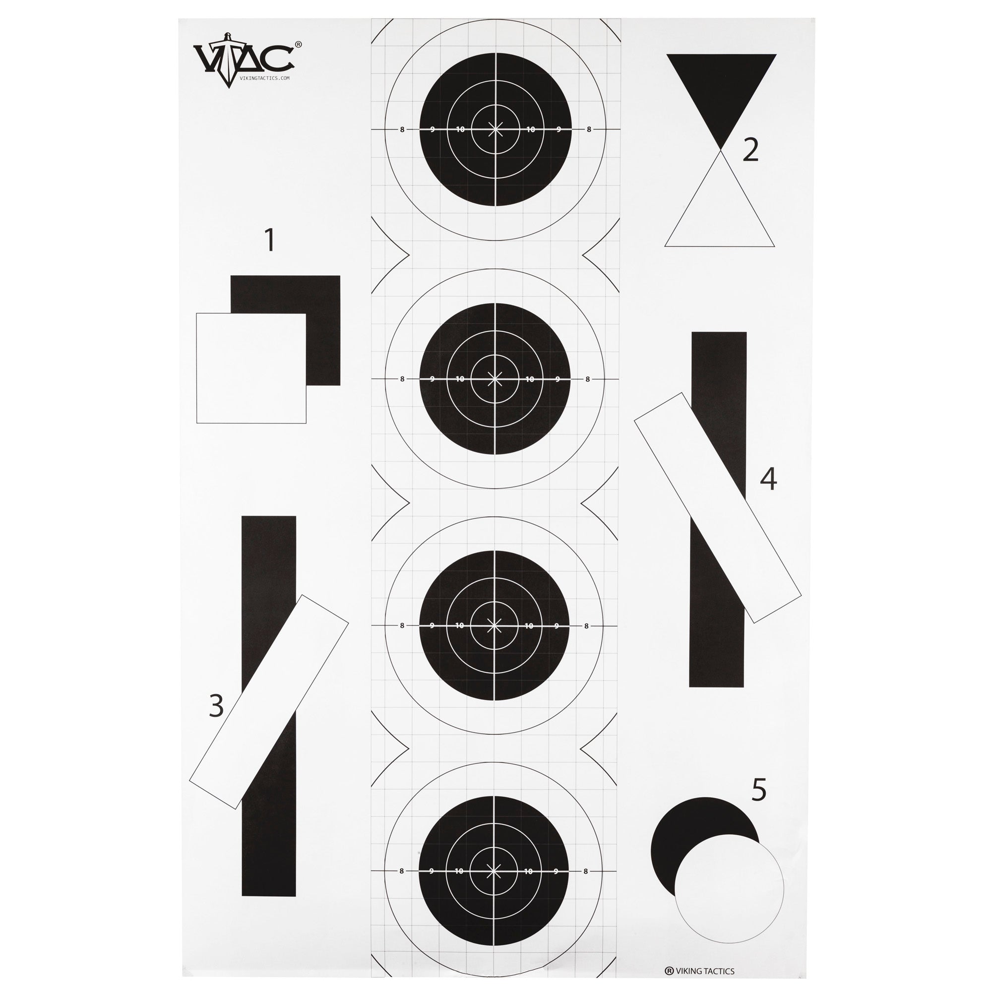 Action Target Viking Tactics Double-Sided Target (VTAC-P-100) for Law Enforcement and Shooting Ranges