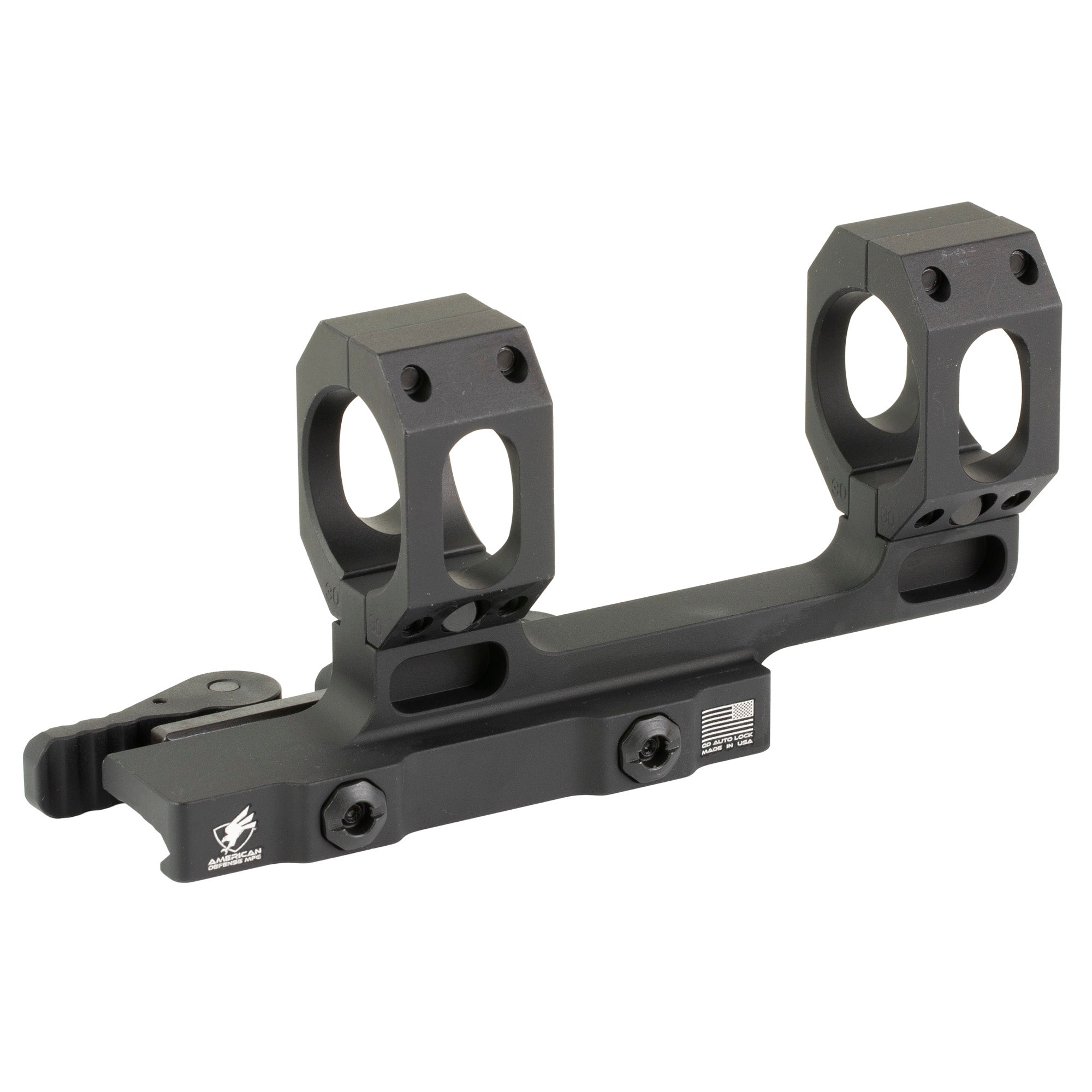 American Defense Mfg. AD-RECON-M-30-STD Medium 30mm Scope Mount for AR-15 with QD Auto Lock Lever System