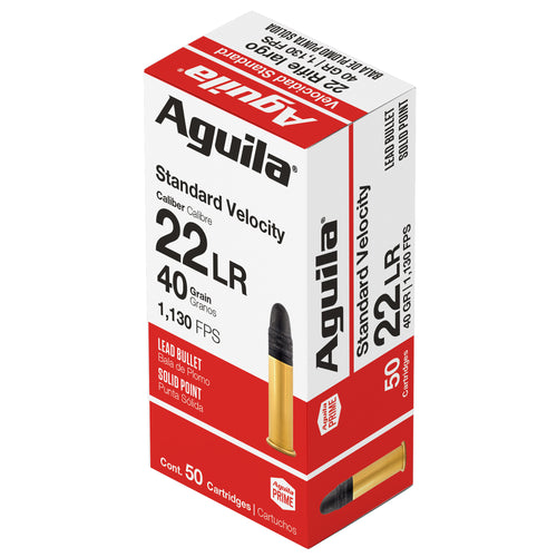 Aguila Ammunition 22LR Rimfire Solid Point 40 Grain – Target Shooting & Plinking Ammo