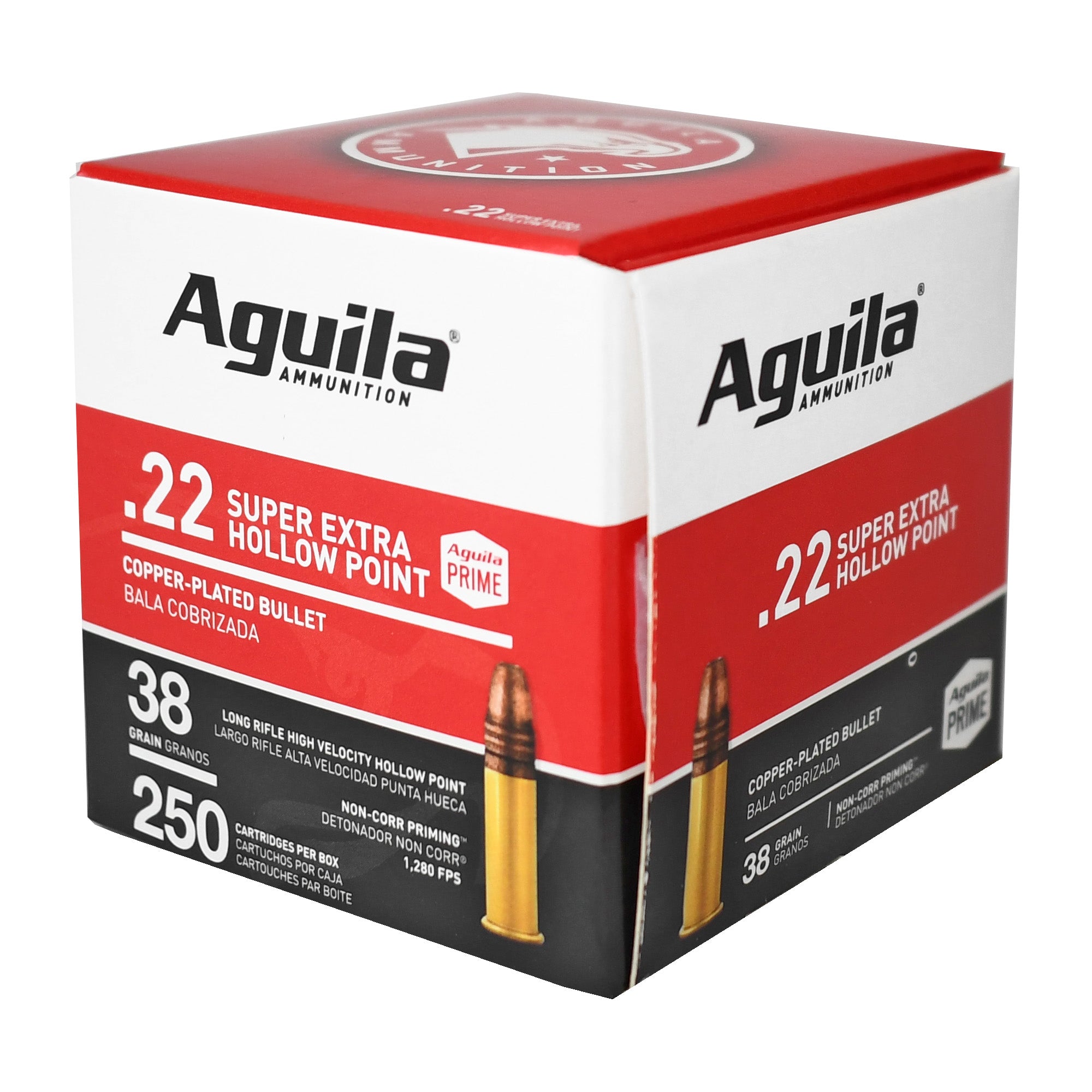 Aguila Ammunition 22LR Hollow Point 38 Grain Rimfire Ammunition – 250-Round Box