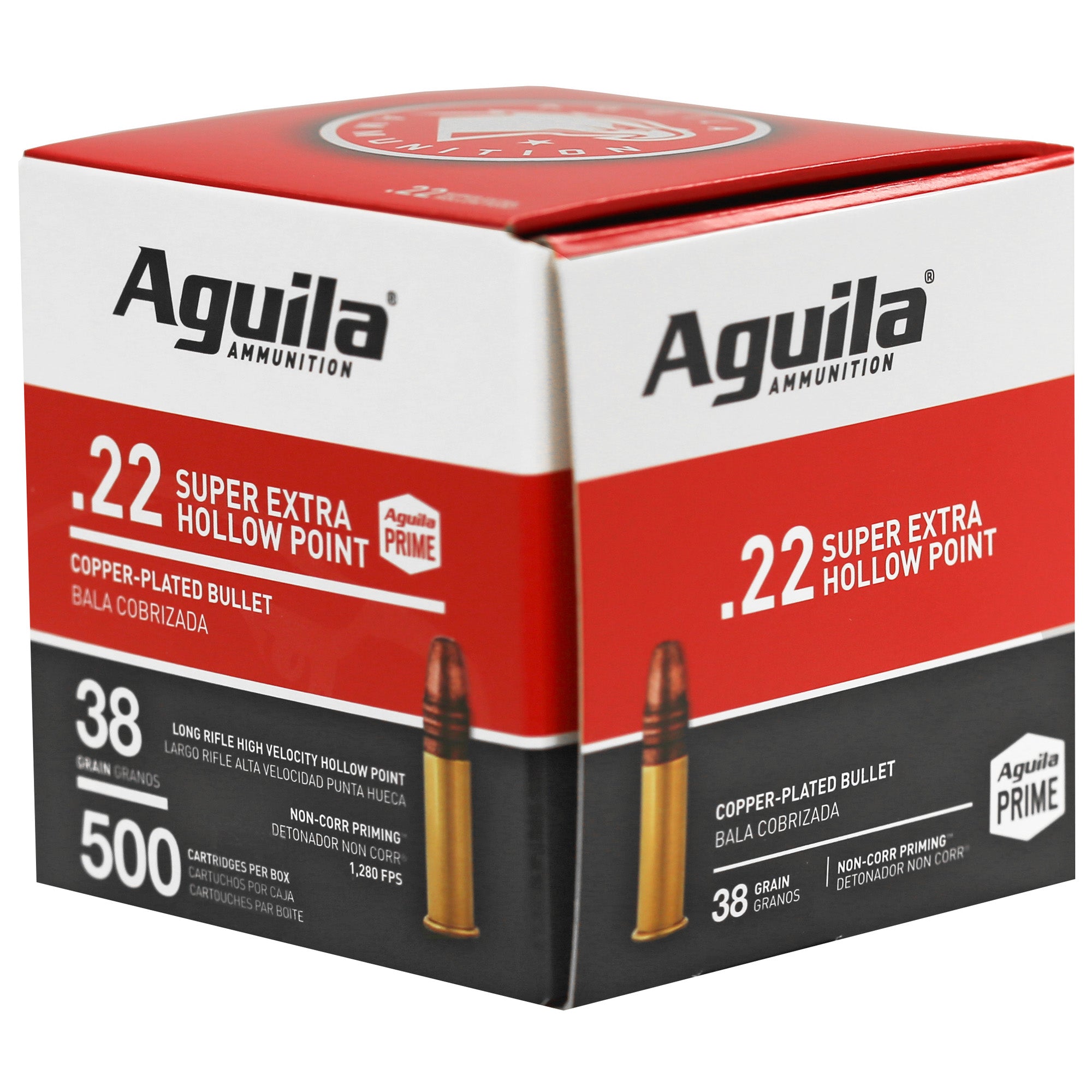 Aguila Ammunition 22LR Rimfire Hollow Point - 38 Grain, 500 Rounds