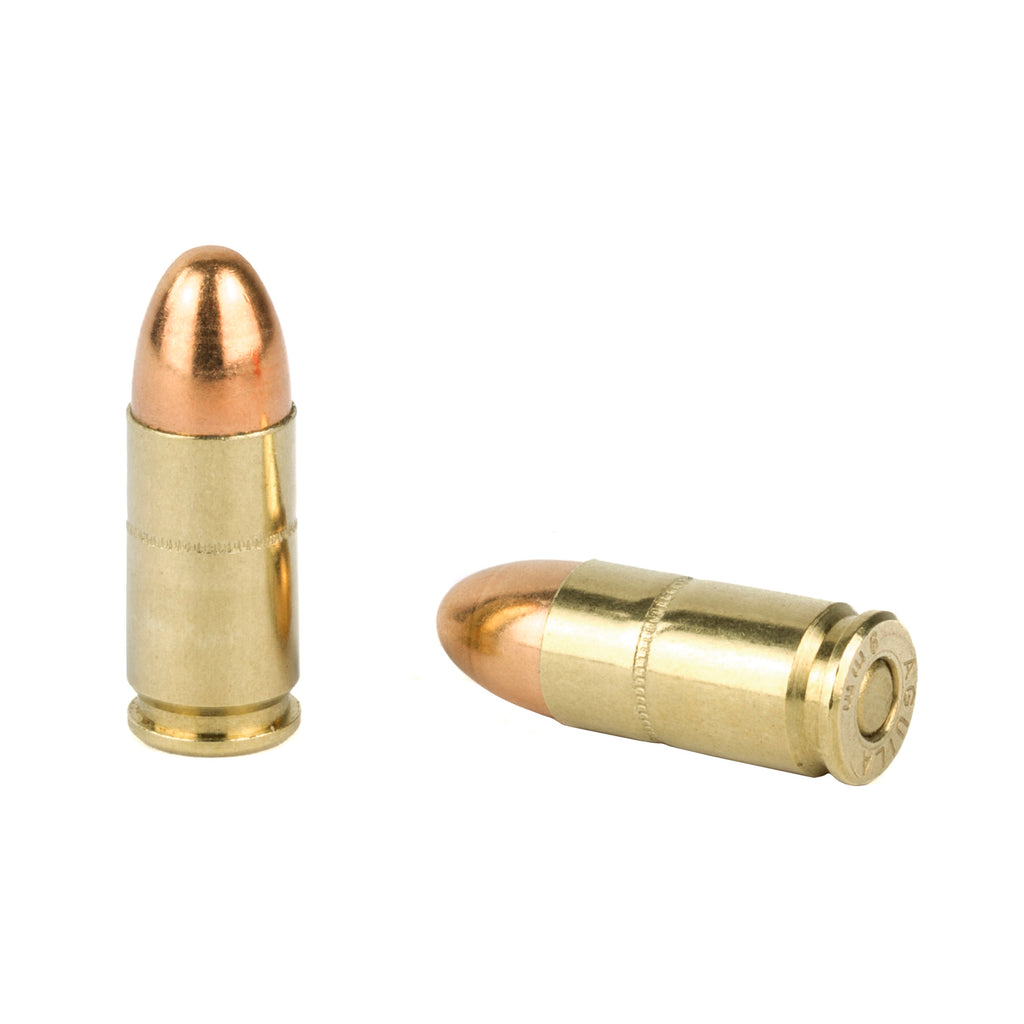 Aguila Ammunition 9mm 124 Grain FMJ Pistol Rounds – 50/Box, 1000/Case