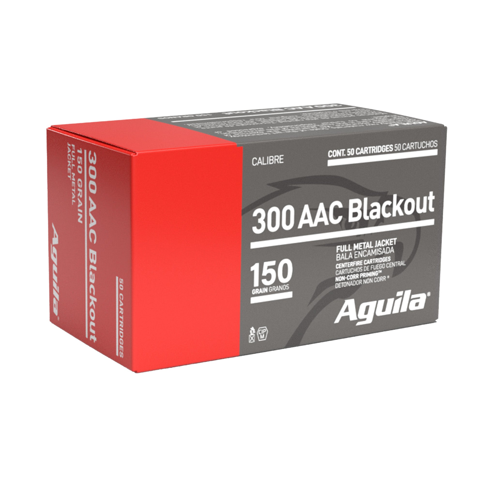 Aguila Ammunition 300 Blackout 150-Grain FMJ Rifle Rounds (50/Box, 1000/Case)