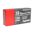 Aguila Ammunition 38 Special Full Metal Jacket Pistol Rounds, 130 Grain, 50 Rounds per Box