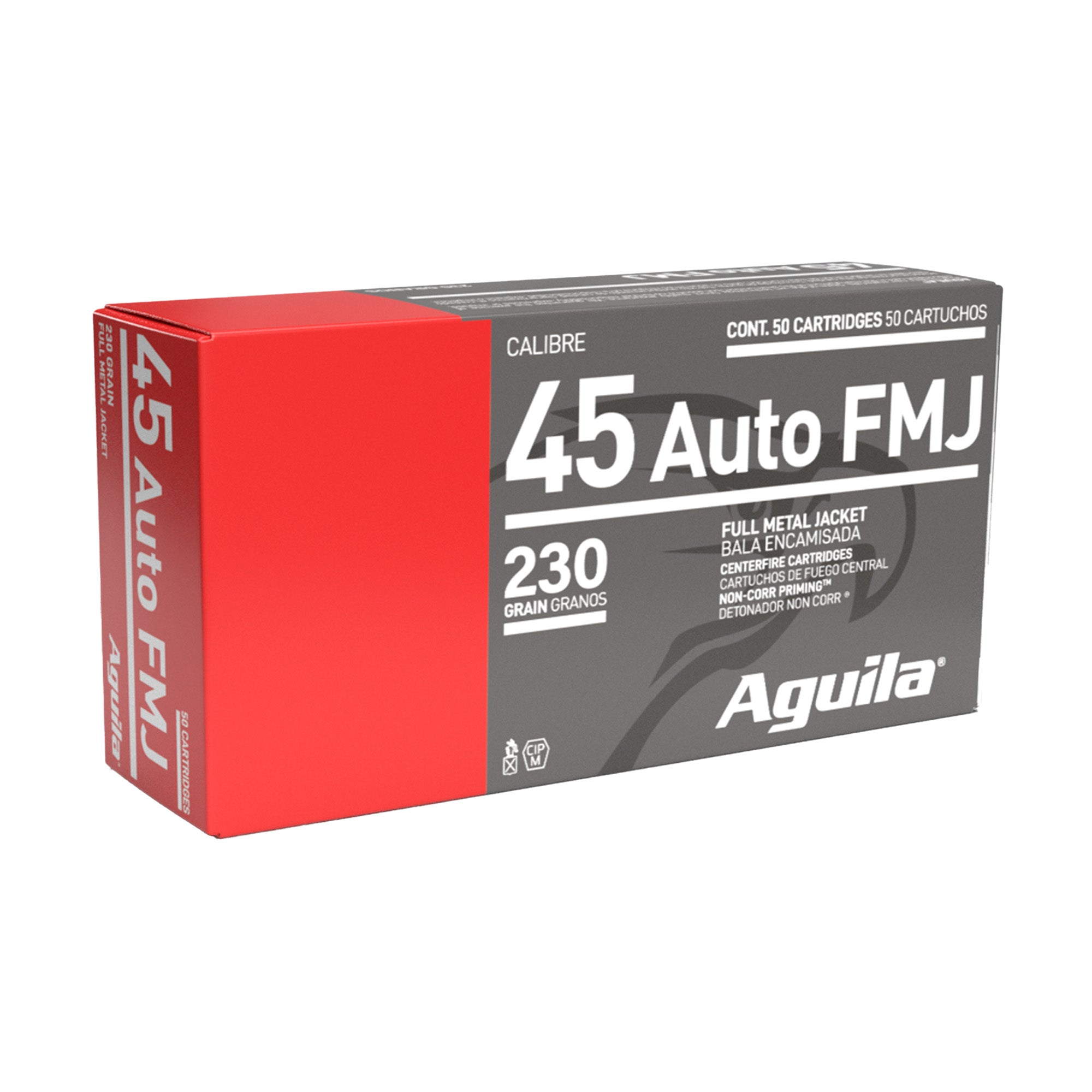 Aguila Ammunition 45 ACP 230-Grain FMJ Pistol Rounds - Pack of 50