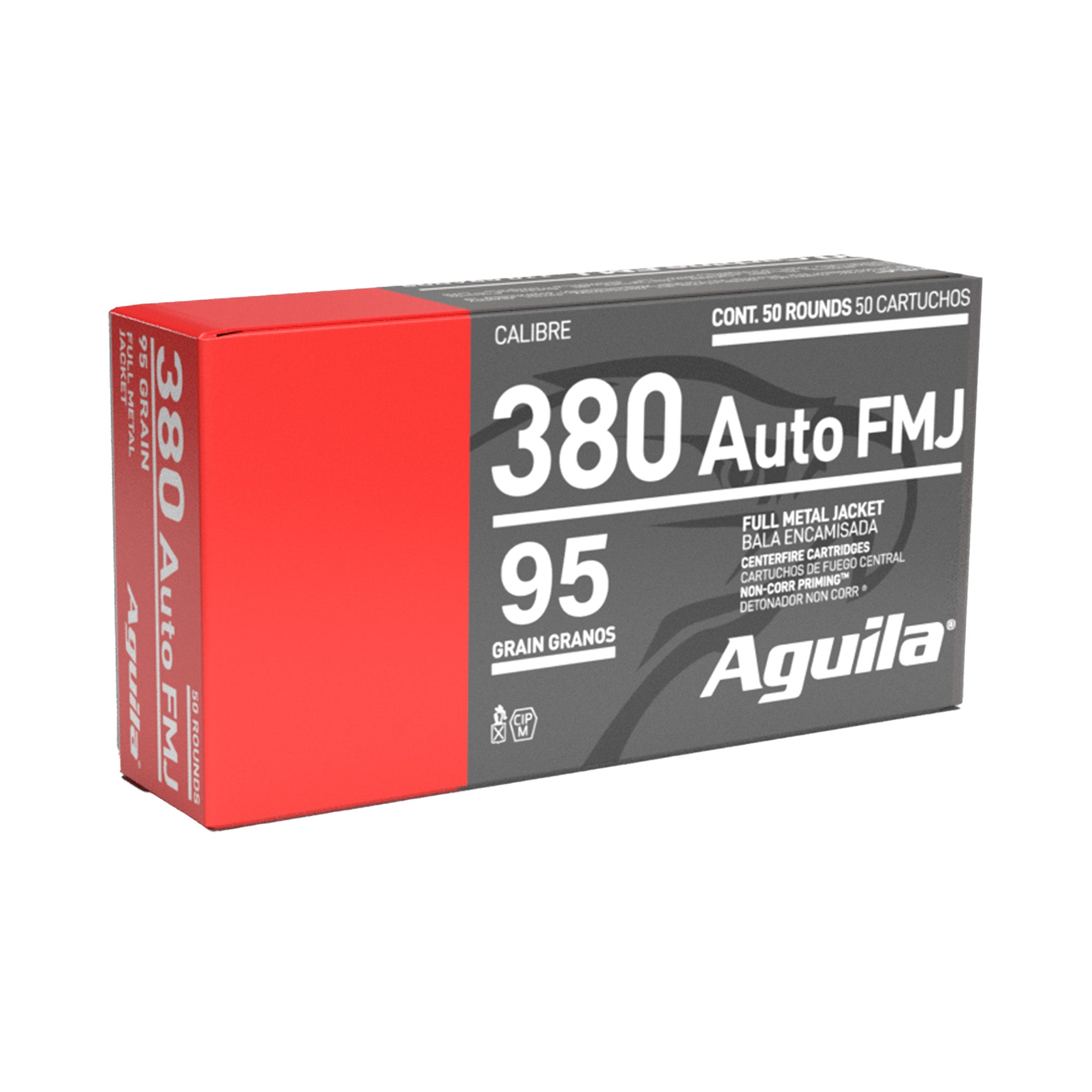Aguila Ammunition 380 ACP 95-Grain FMJ Pistol Rounds - Reliable Target Shooting Ammo