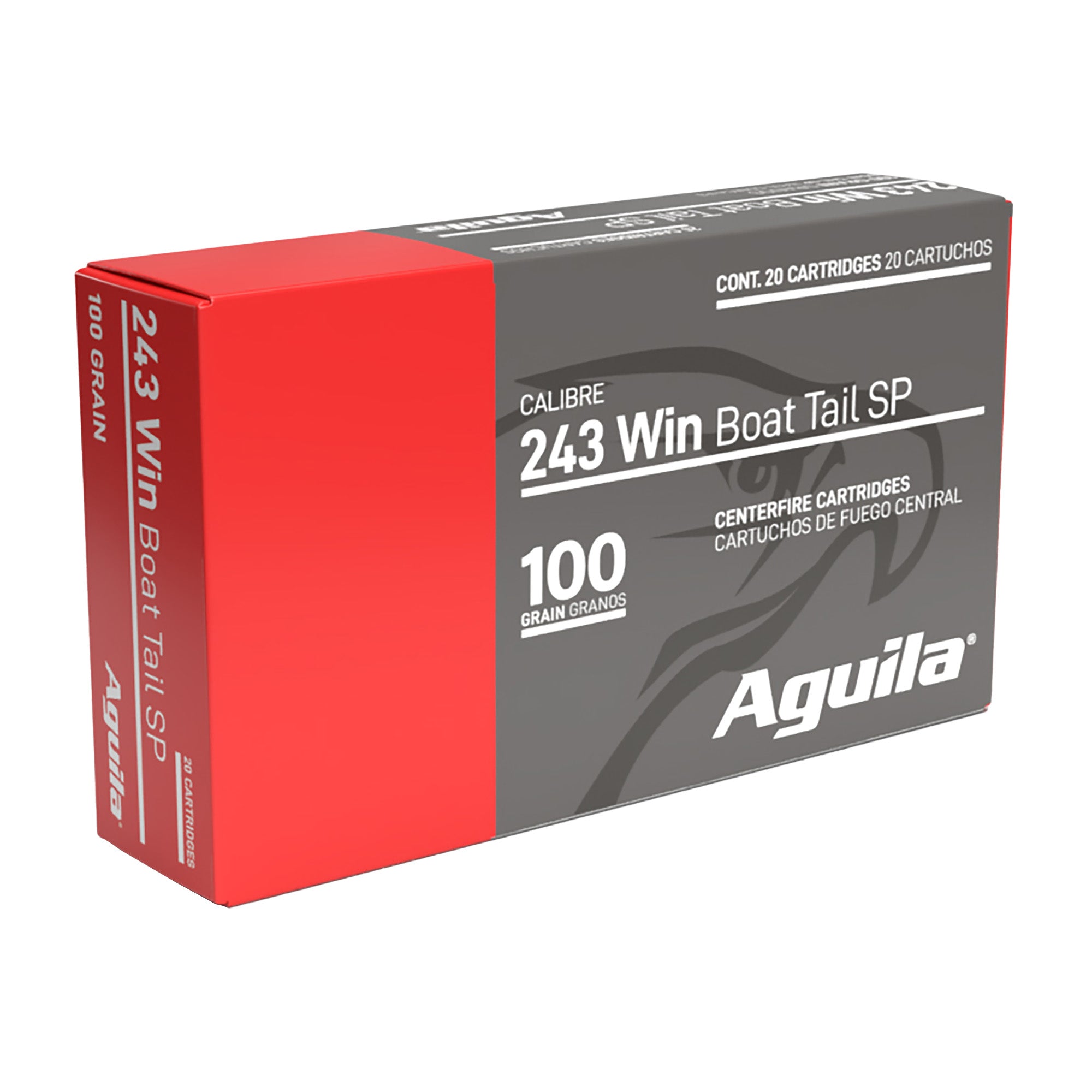 Aguila 243 Winchester 100-Grain Soft Point Ammunition - Model Rifle, 20 Rounds Per Box