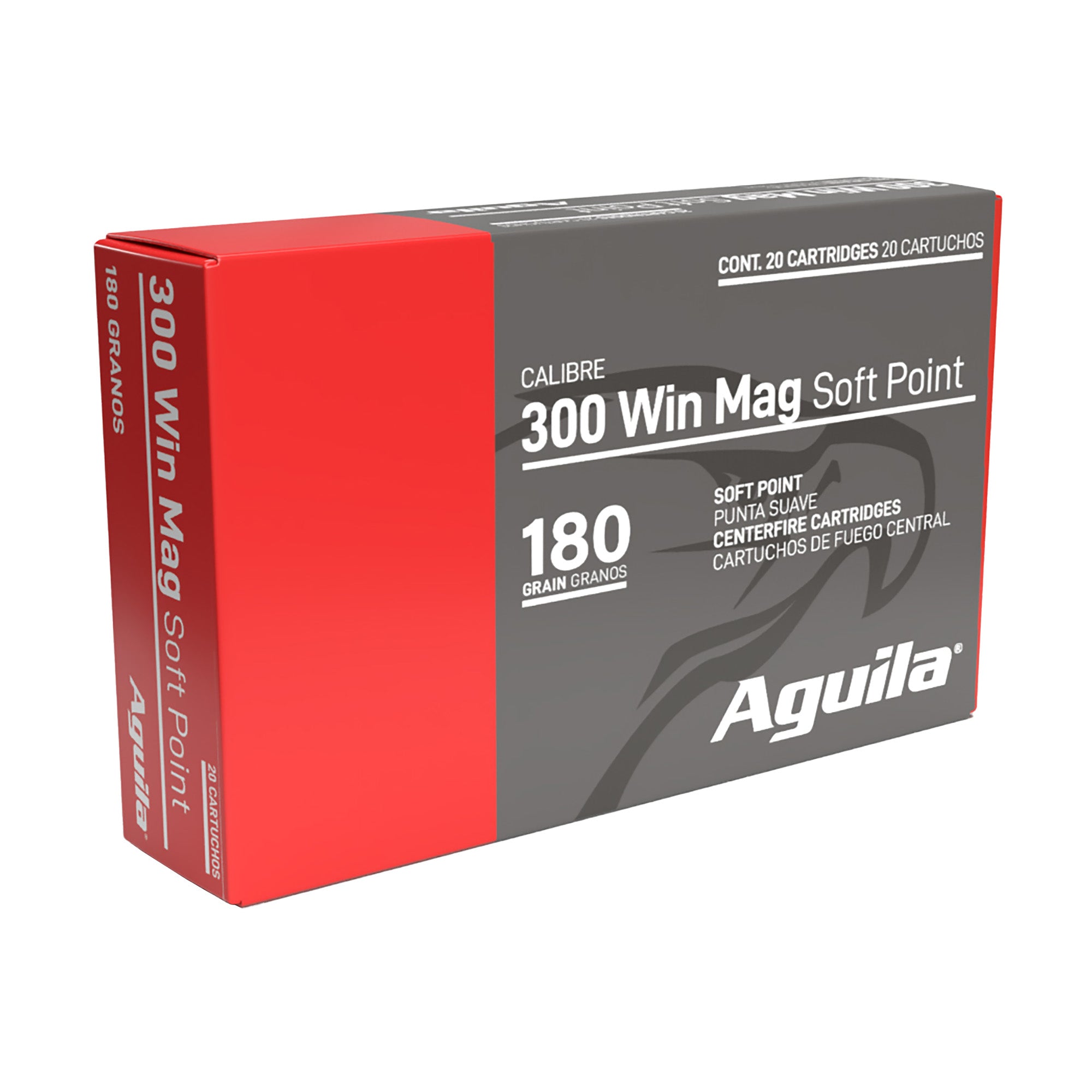 Aguila 300 Win Mag 180-Grain SP Ammunition - 20 Rounds (Part #82044AG)