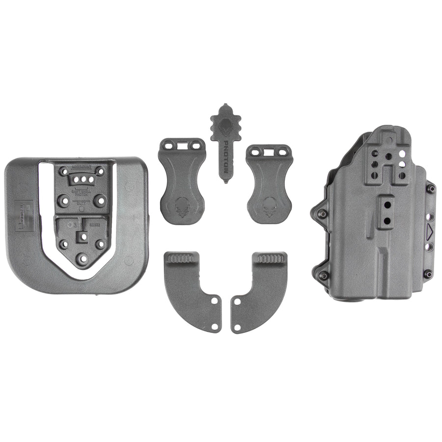 Alien Gear Holsters Photon Holster for Glock 19/44/45/23, Outside Waistband, Ambidextrous, Black Polymer