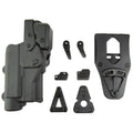 Rapid Force Level 3 Duty Holster for Glock 19 and Large Light – Right Hand, Black Polymer