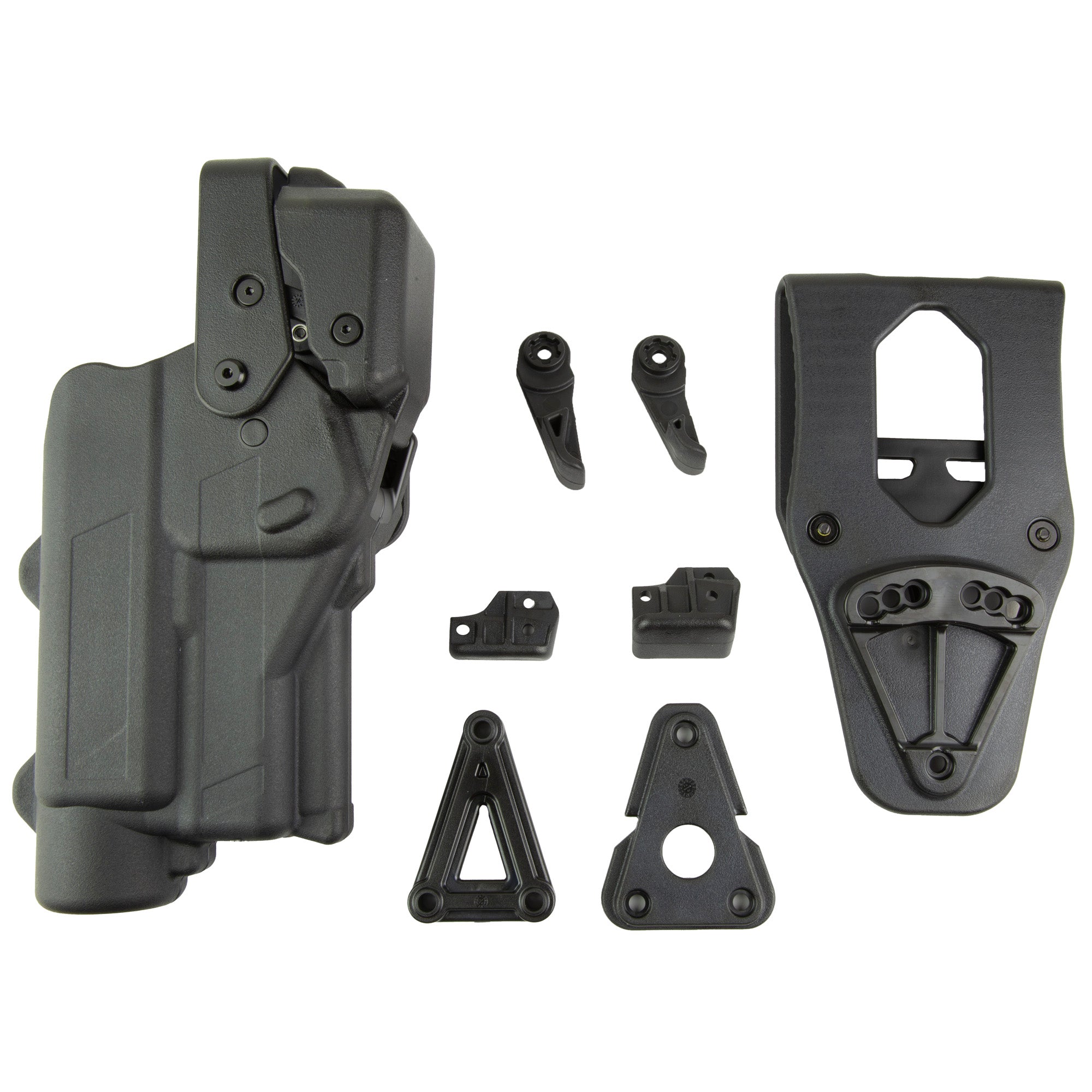 Rapid Force Level 3 Duty Holster for Glock 19 and Large Light – Right Hand, Black Polymer