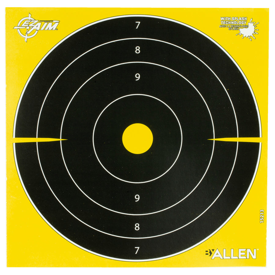 Allen Company EZ Aim 8x8 Bullseye Paper Targets – 25 Pack for Shooting Practice