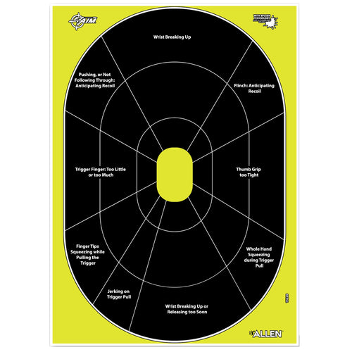 Allen Company EZ Aim 12x18 Target Trainer - 8 Pack for Shooting Practice