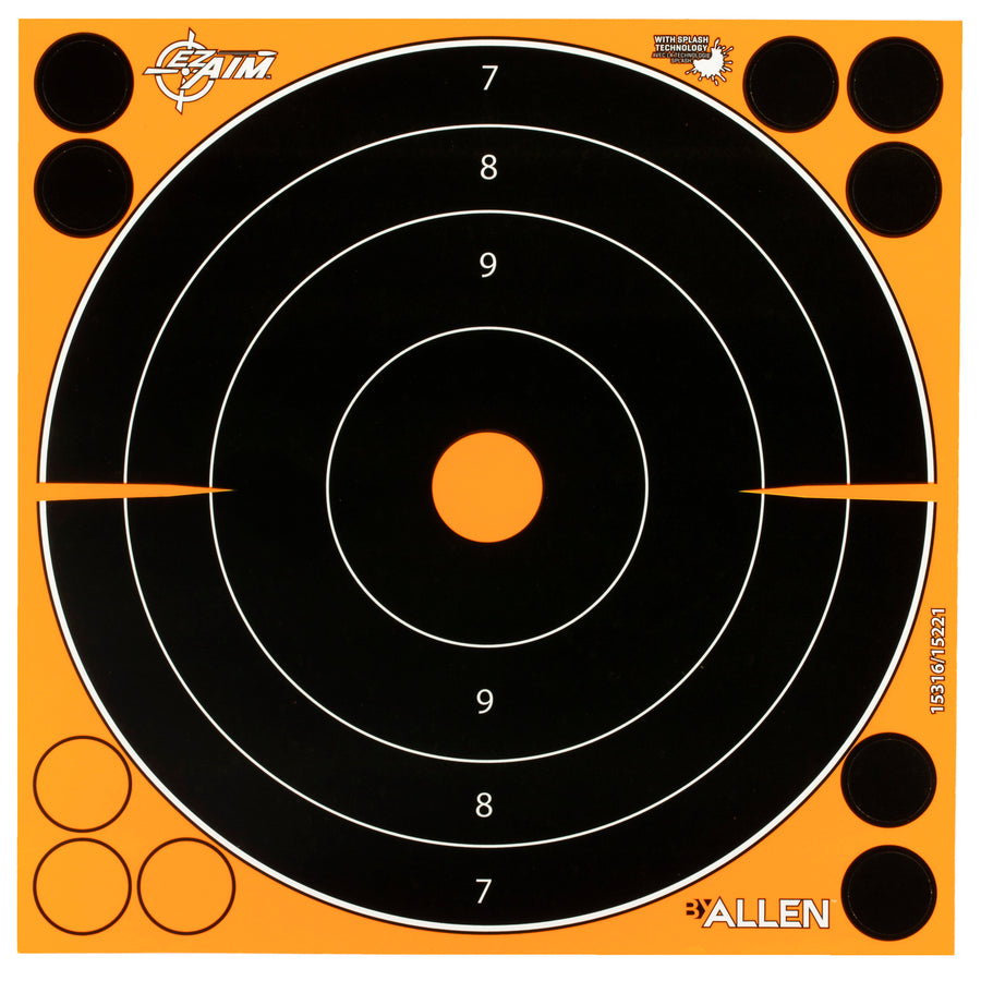 Allen Company EZ Aim Adhesive 8x8 Bullseye Paper Targets – 30 Pack