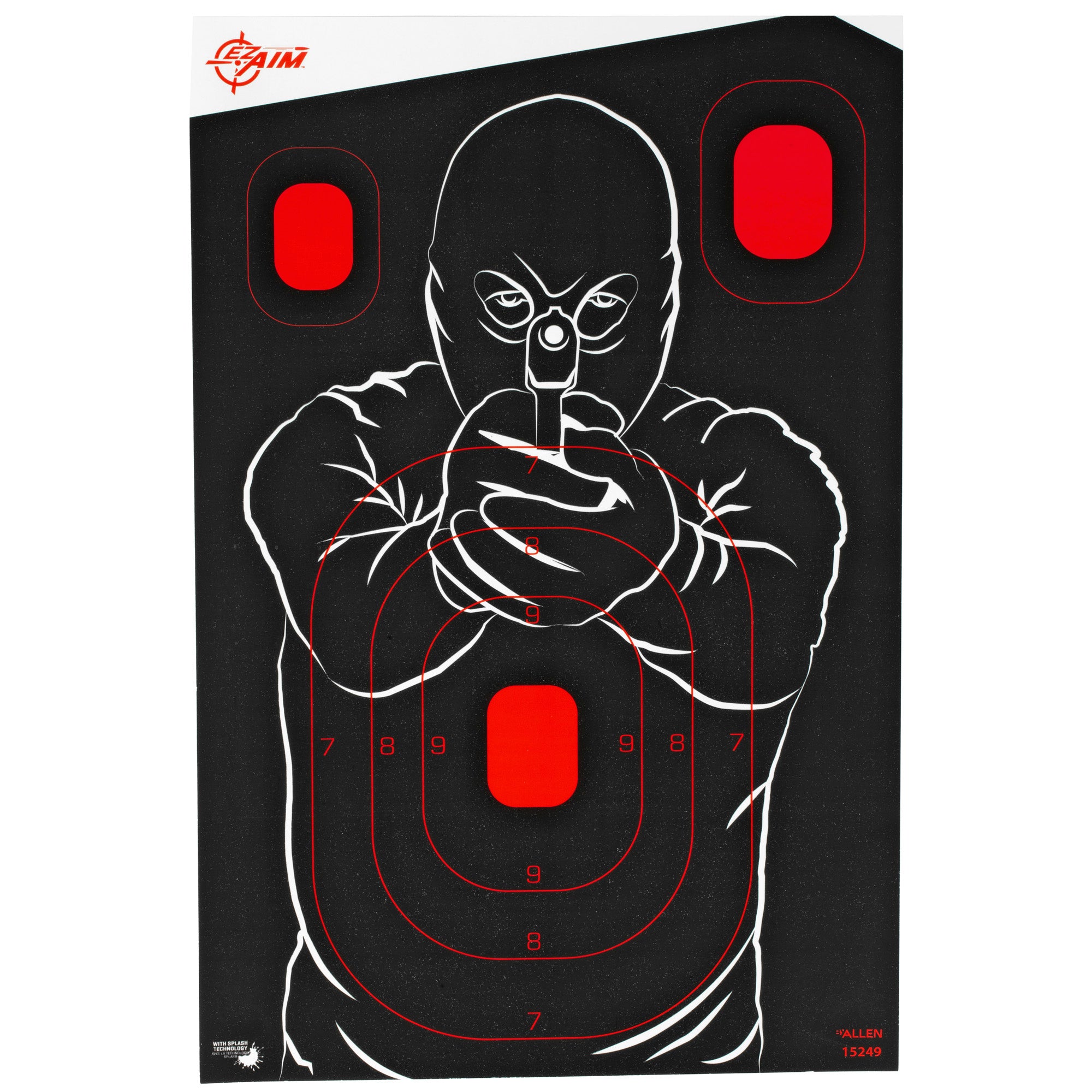 Allen Company EZ Aim 12x18 Bad Guy Reactive Paper Targets (5 Pack)