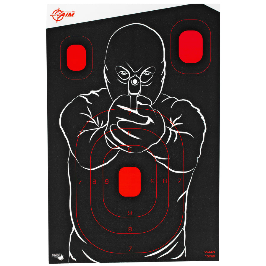 Allen Company EZ Aim 12x18 Bad Guy Reactive Paper Targets (5 Pack)